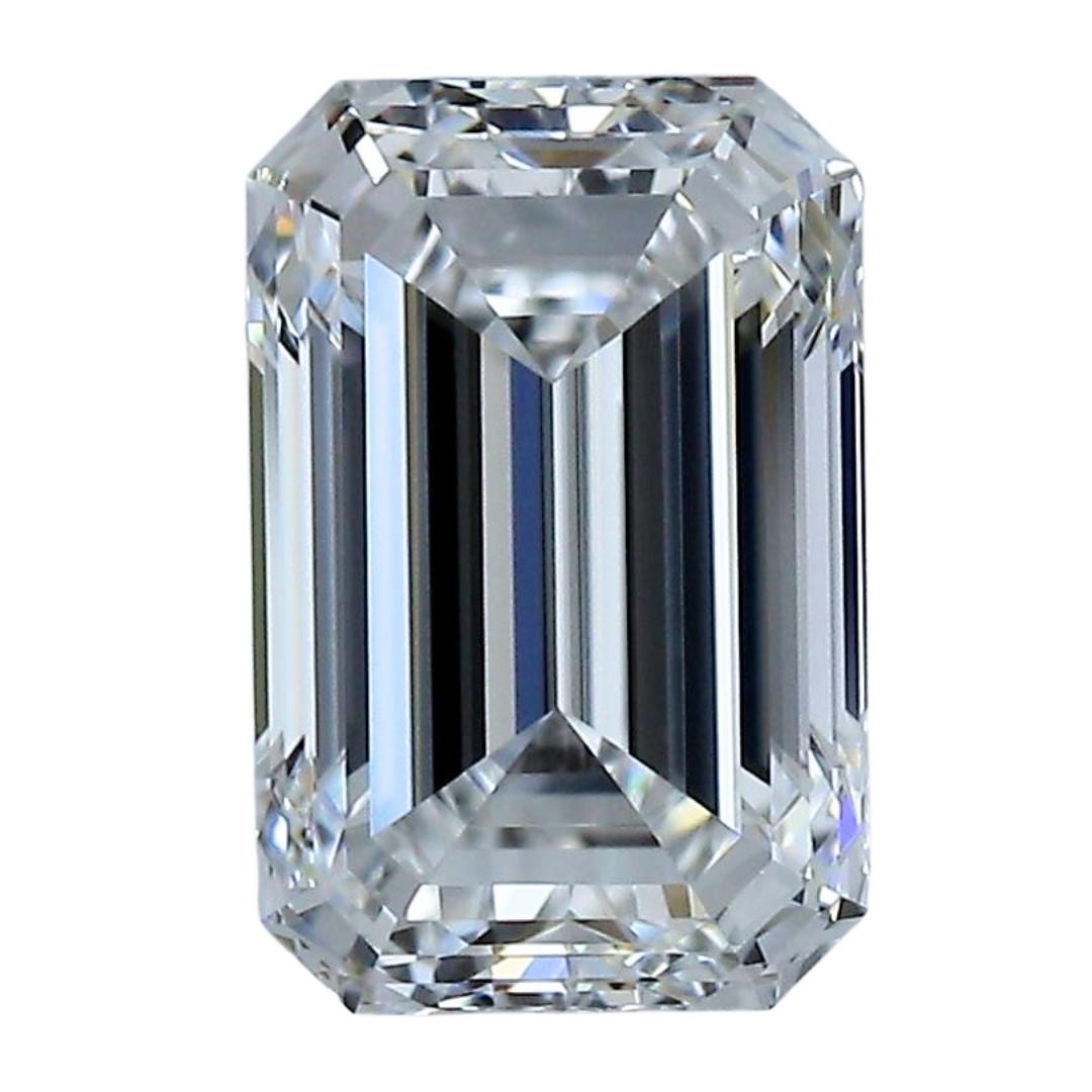 Brilliant 1.51ct Ideal Cut Emerald-Cut Diamond - GIA Certified For Sale 2