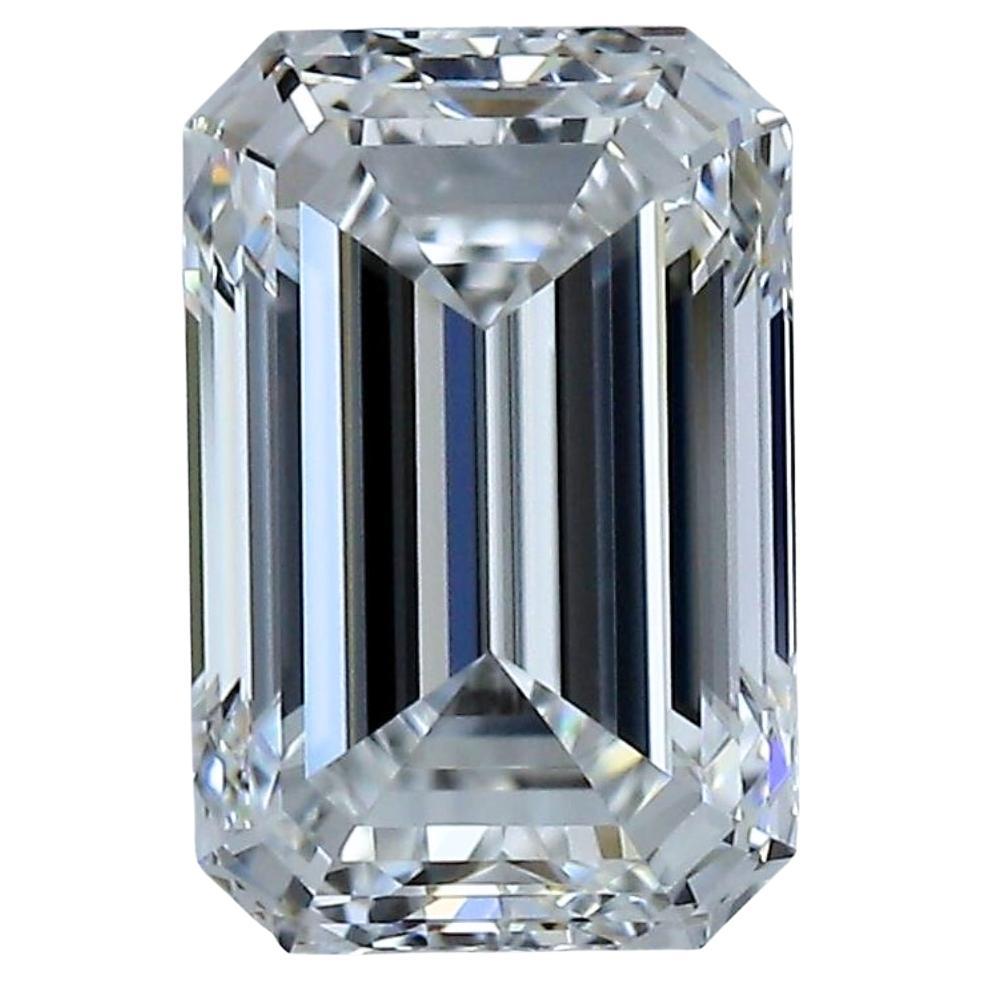 Diamant taille émeraude taille idéale 1,51 carat certifié GIA