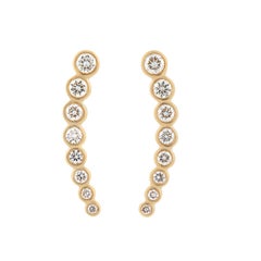 Brilliant 18 Karat Gold and Diamond Ear Crawler