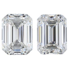Brilliant 1.80ct Ideal Cut Pair of Emerald Cut Diamonds - GIA Certified