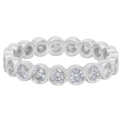 Brilliant 1.82ct Diamonds Eternity Ring in 14k White Gold - IGI Certified