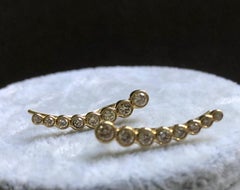Brilliant 18 Karat Gold and Diamond Ear Crawler