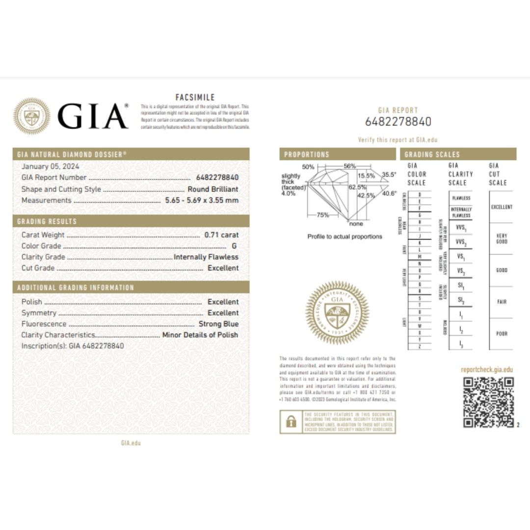 Brillant Ohrstecker aus 18K Gelbgold mit 1,41ct - GIA zertifiziert im Angebot 1
