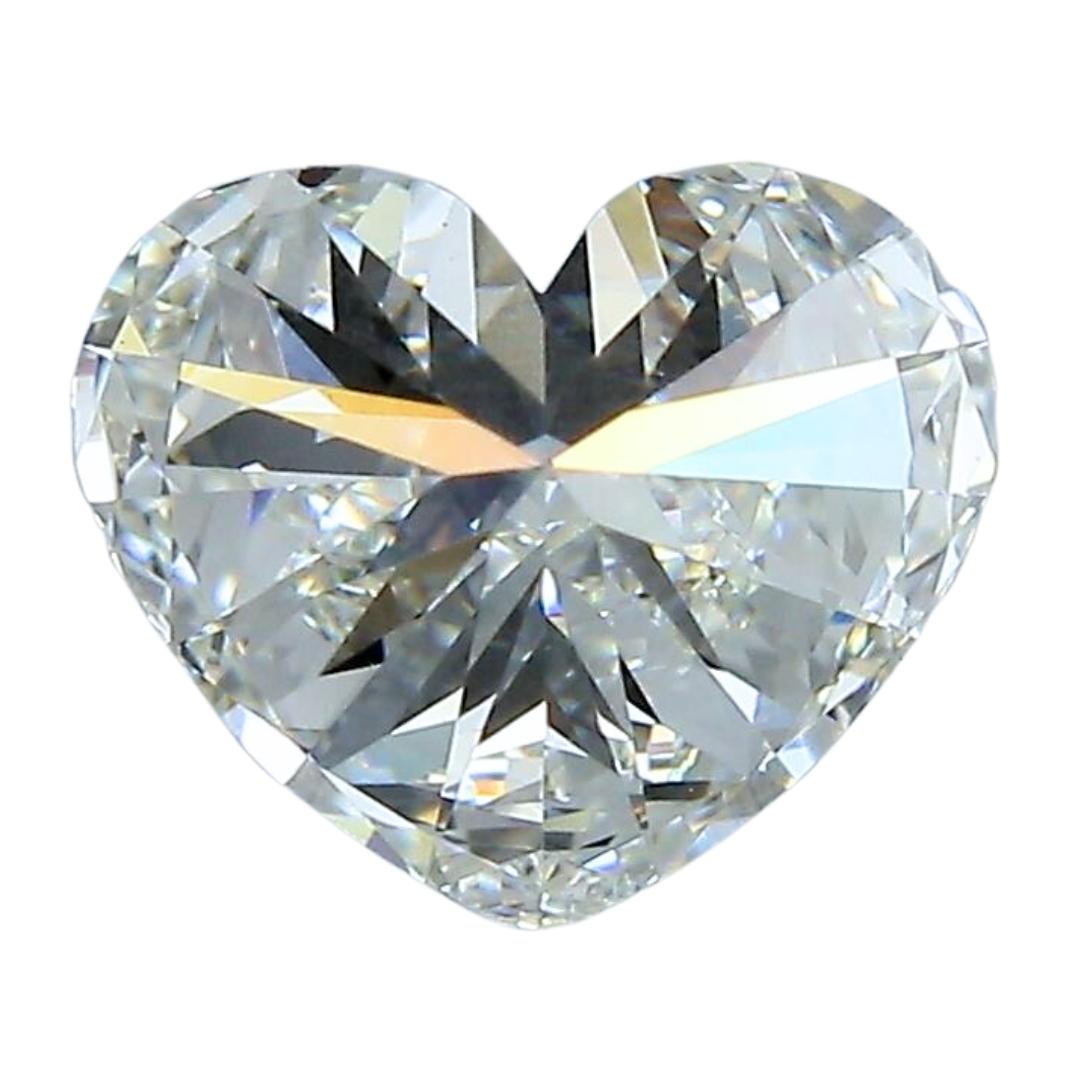 Women's Brilliant 2.00ct Double Excellent Ideal Cut Heart-Shaped Diamond - IGI Certified