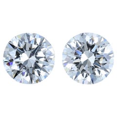 Brilliant 2.02ct Pair of Round-Shaped Diamonds - IGI Certified