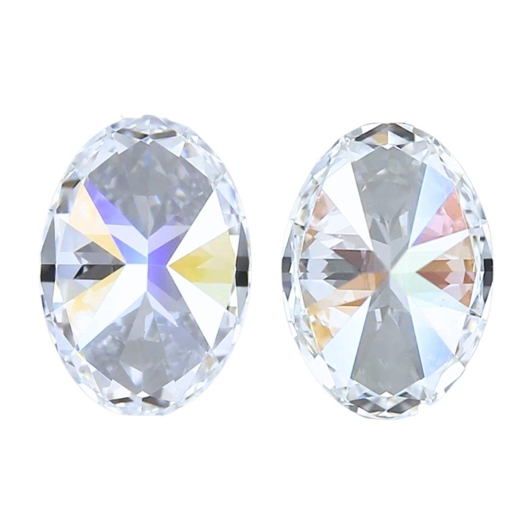 Coppia di diamanti ovali Nature da 2,32 carati - certificati GIA in vendita 1