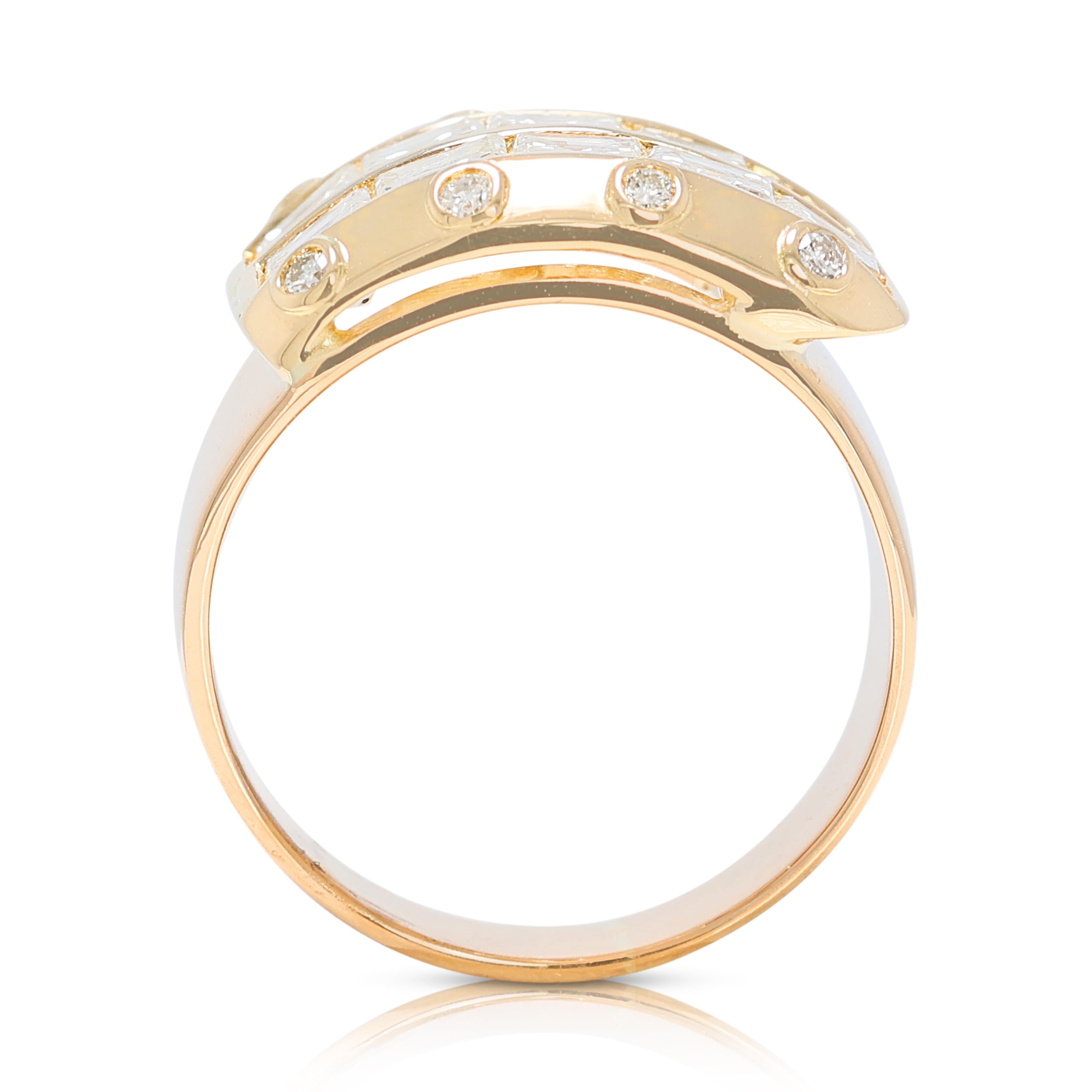 Brilliant 2.62ct Natural Diamonds Ring in 20K Yellow Gold 2
