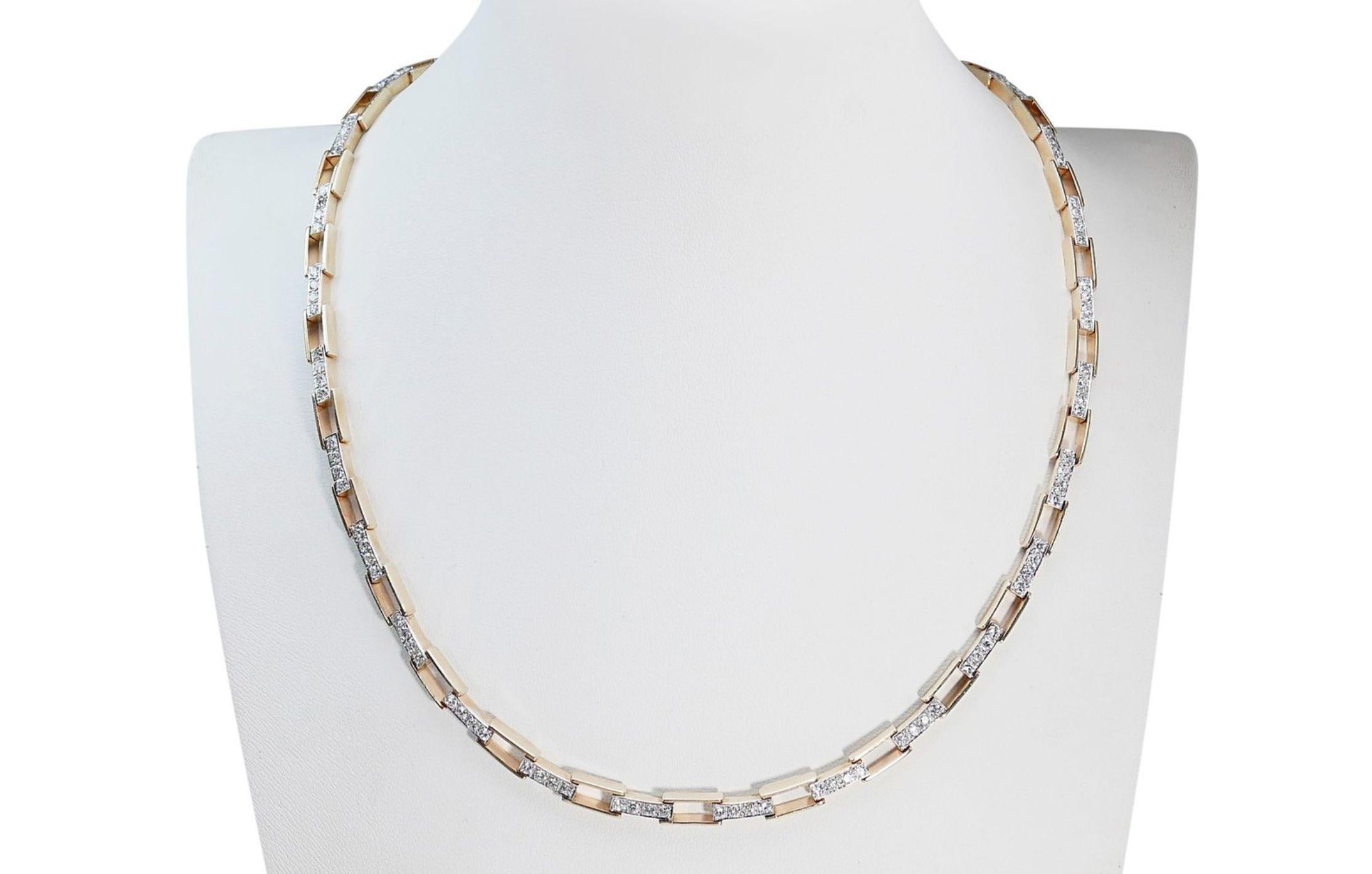 Halskette mit Brillanten von insgesamt 3,12 Karat natürlichen Diamanten im Angebot 2