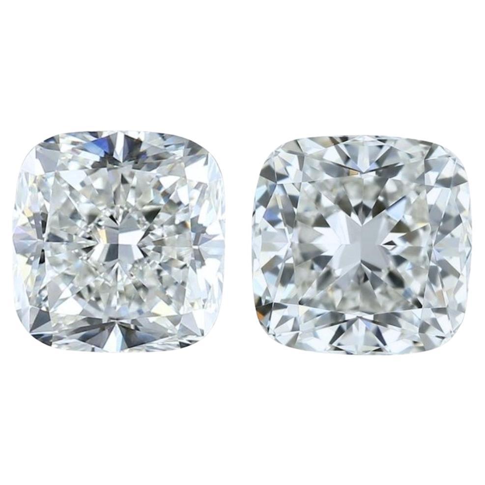 Brillant 3,17ct Double Excellent Ideal Cut Square Cushion Diamantenpaar