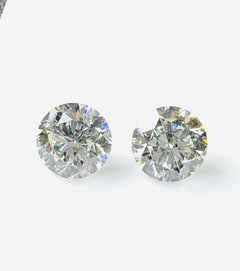 Brilliant 8.26ct Pair of Round-Shaped Diamonds - GIA Certified