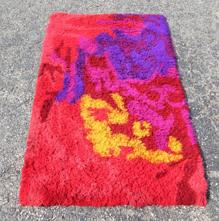 1960's Abstract Modernist Japanese Rug at 1stDibs