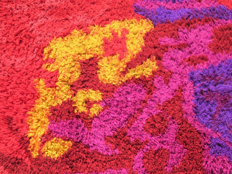 1960's Abstract Modernist Japanese Rug at 1stDibs