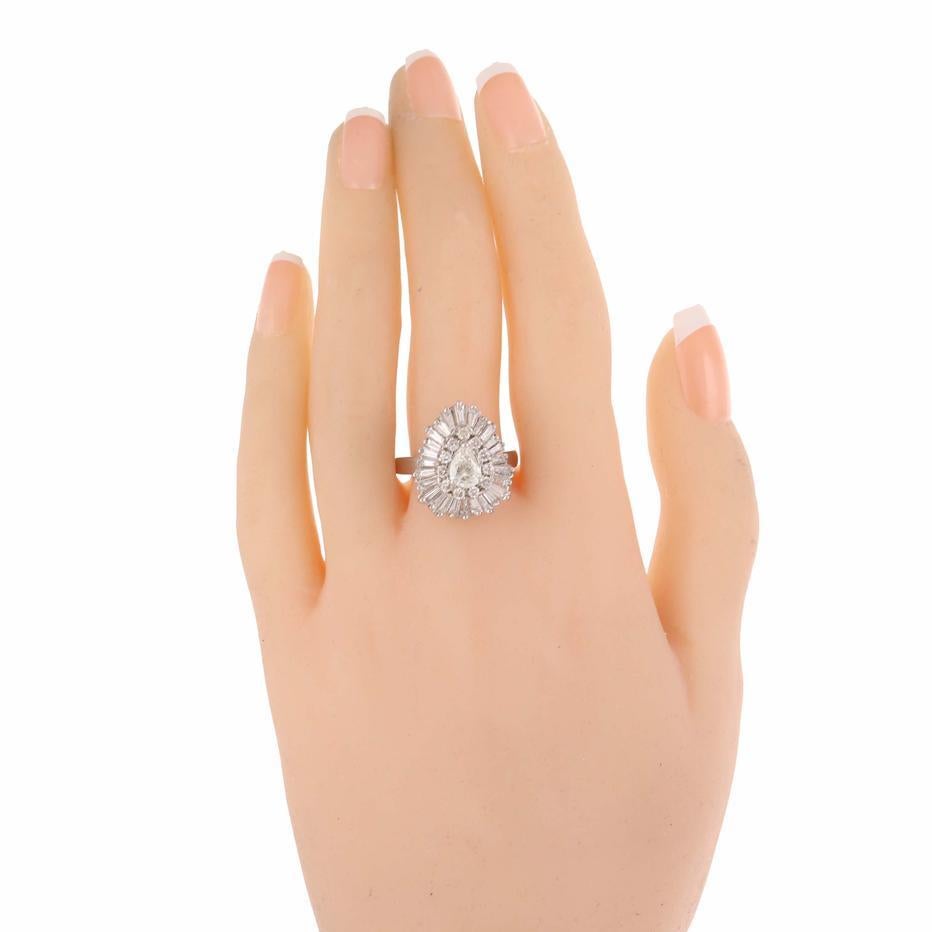 3 carat pear engagement ring