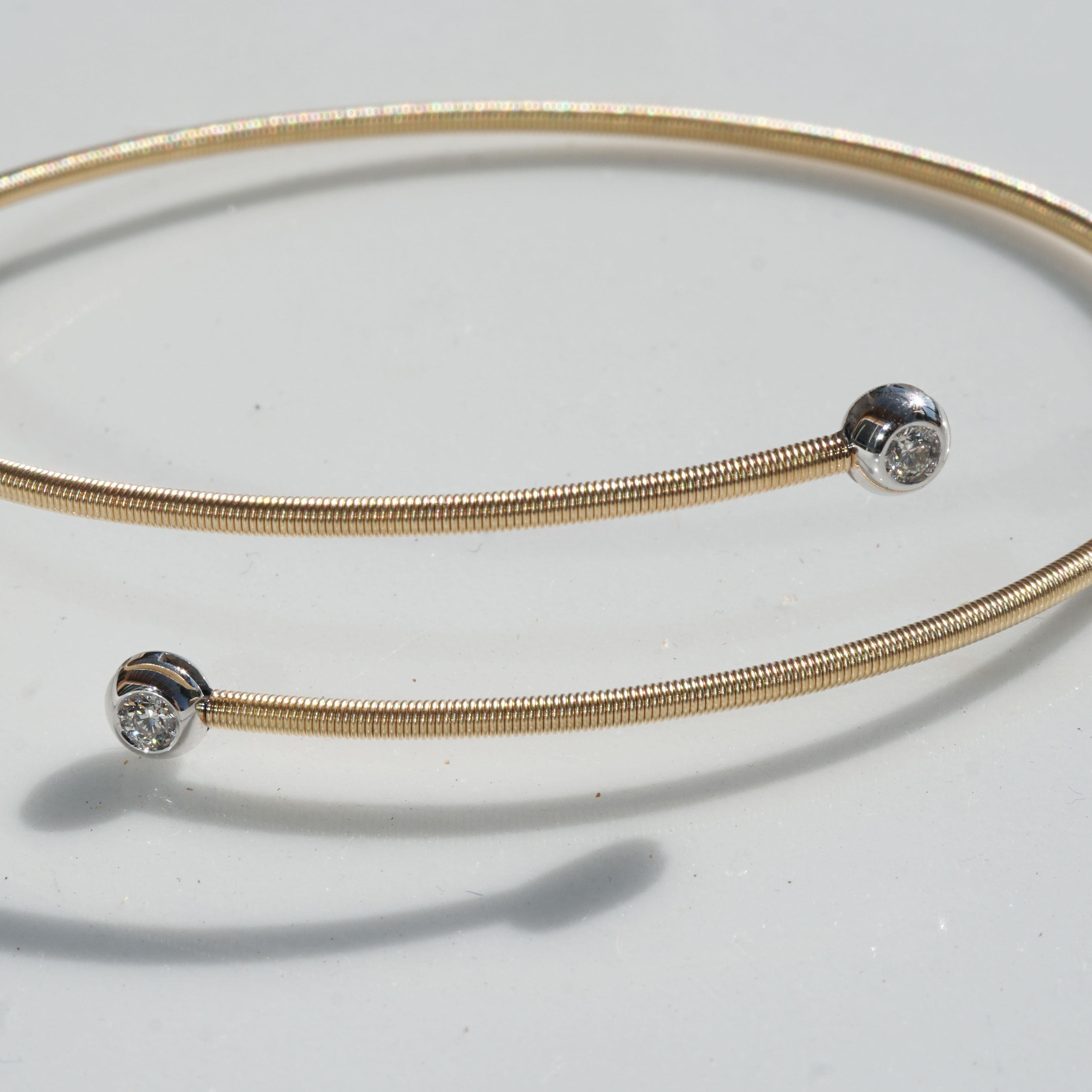 Brilliante Armband Efeu Gold Wire Wrapping Deutsche Präzision  für Damen oder Herren im Angebot