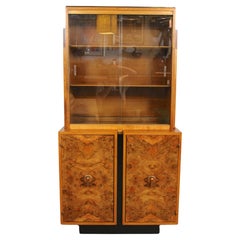 Brilliant Burl Art Deco Display Case