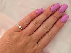 Brilliant Cut Center Diamond Engagement Ring 14k White Gold