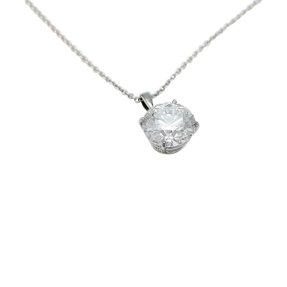 Women's or Men's Brilliant-Cut Diamond 4, 37 Carats Pendent Necklace