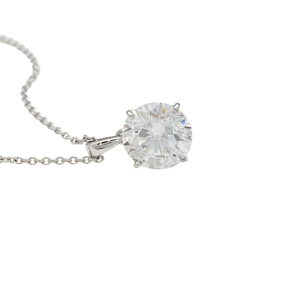 Brilliant-Cut Diamond 4, 37 Carats Pendent Necklace 1