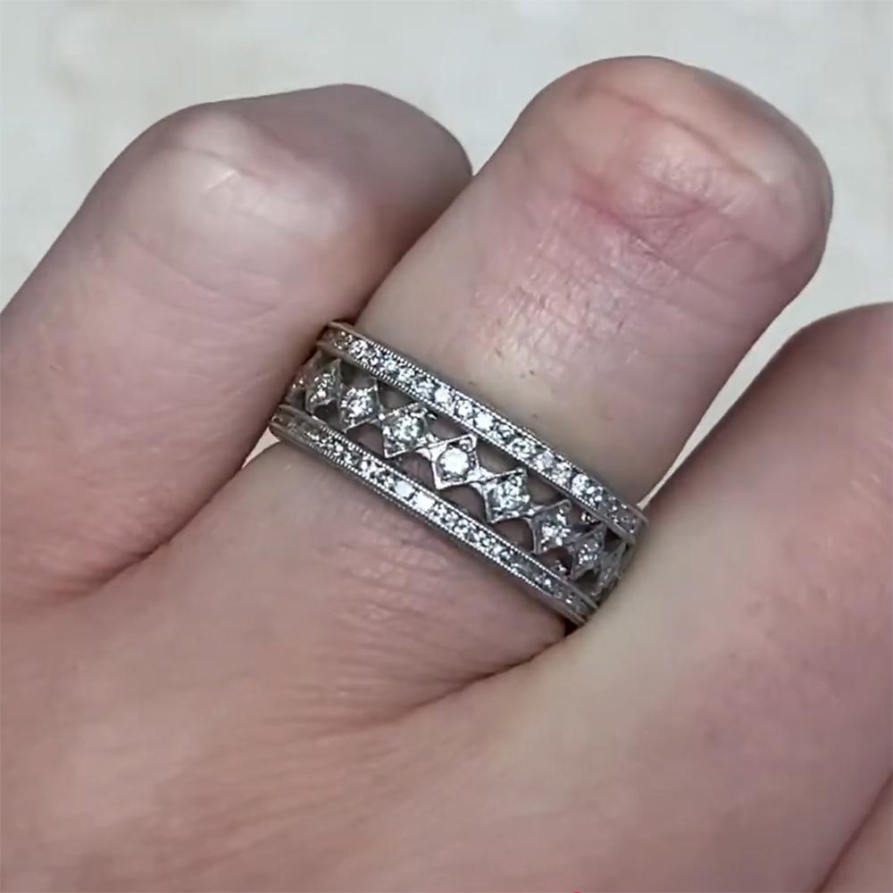 Bague avec diamant taille brillant (environ 1,5 carats), pureté VS1, platine Excellent état - En vente à New York, NY