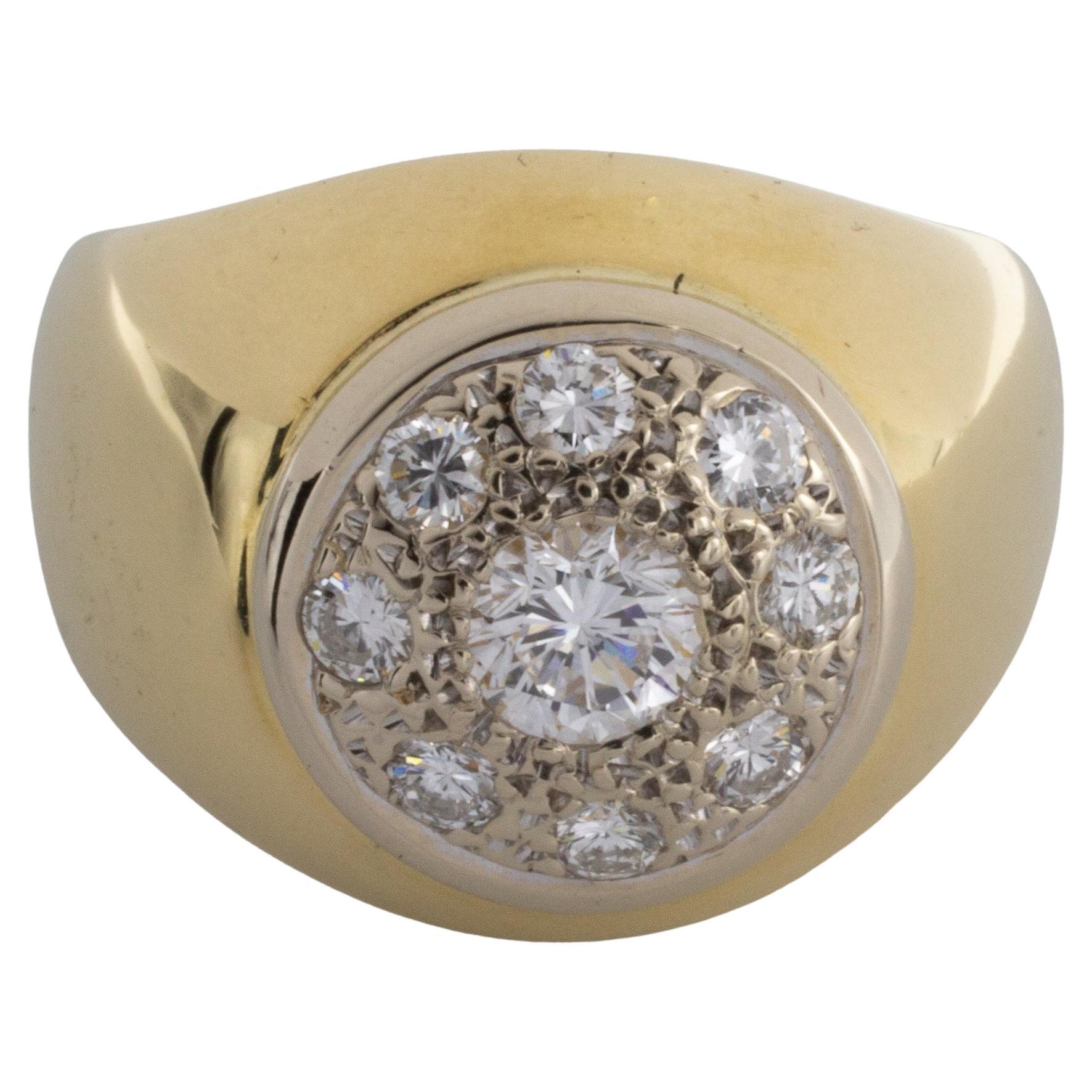Brilliant cut diamond cocktail ring in 18 carat gold