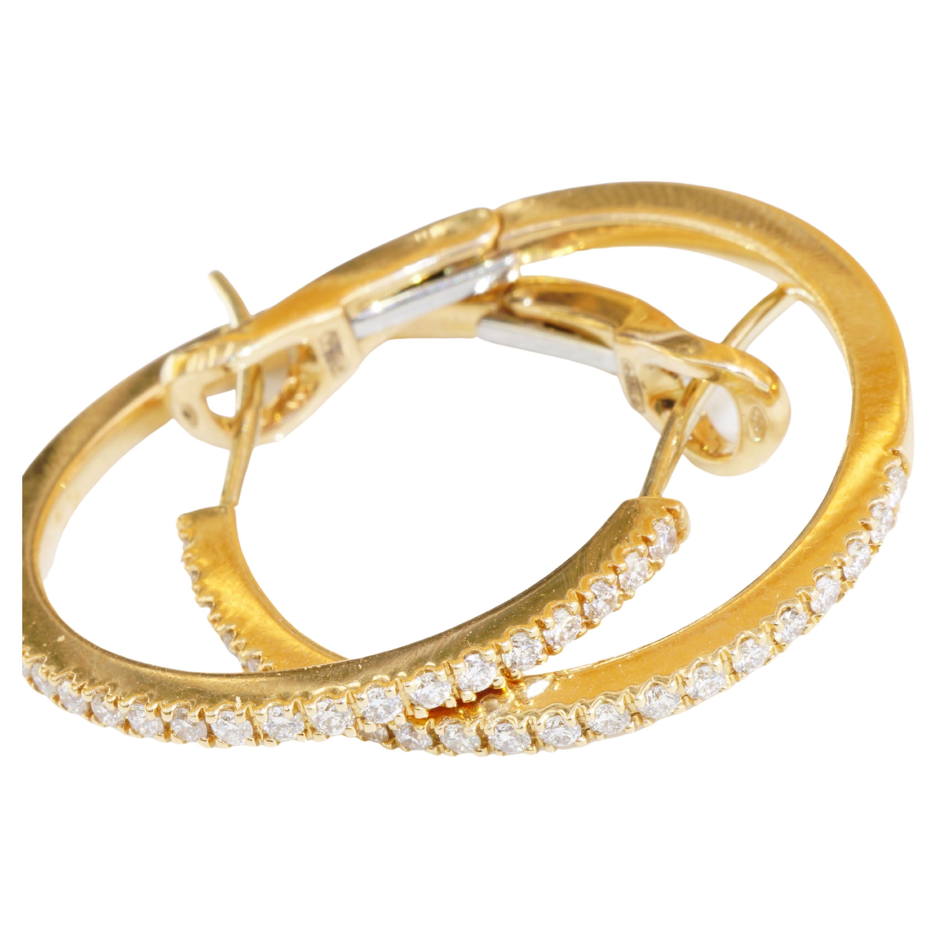 Creoli Placcati Oro 18K Per Donna - SoulCats® In Argento 925, Diametri 8-14 Mm, Cerniera Pieghevole, Coppia