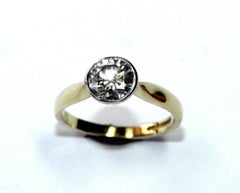 Brilliant Cut Diamond Engagement Ring 1.08 Carat F VS1