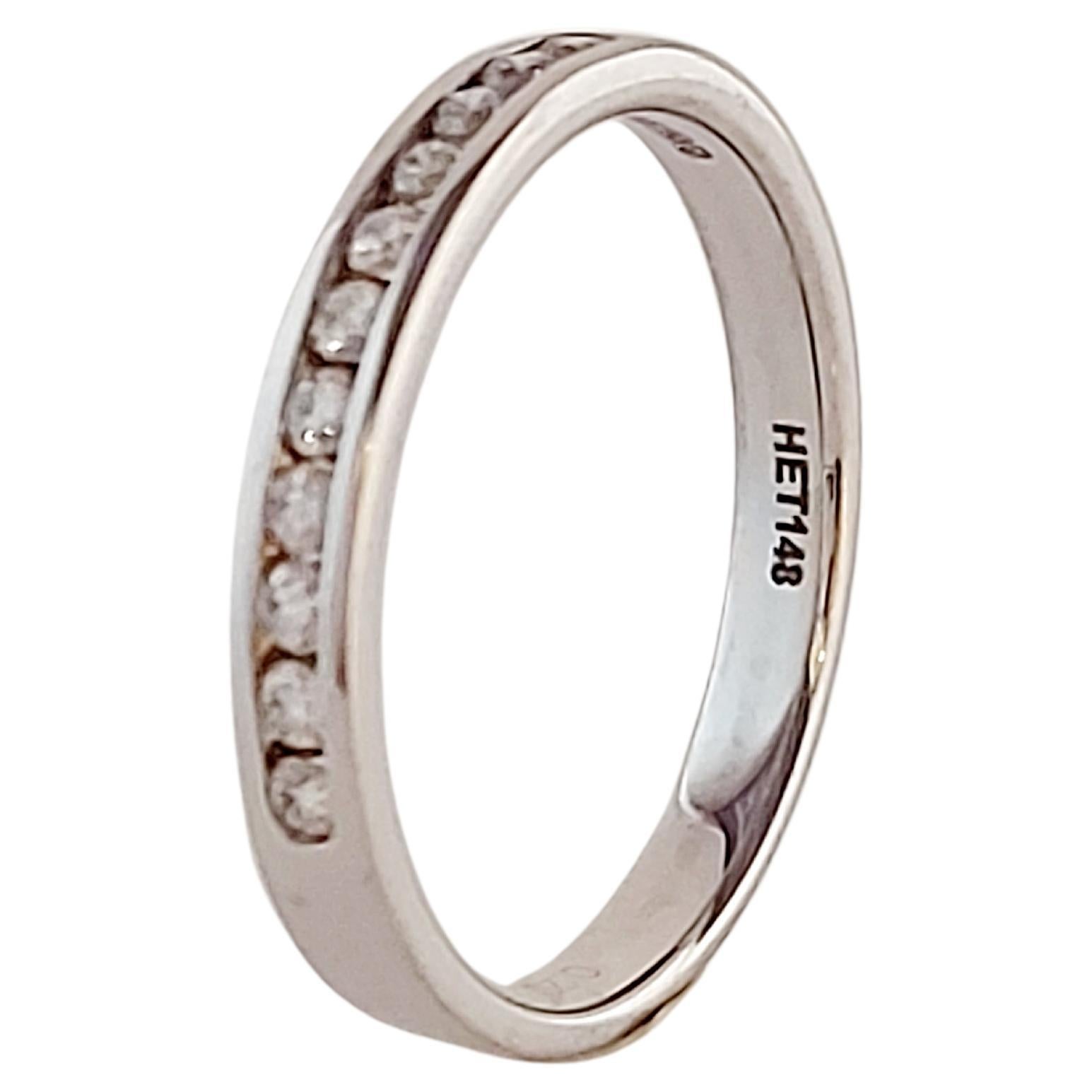 Half Bead Set 0.23ct Round Brilliant Cut Diamond 18ct Rose Gold 2.5mm Ring main image 0