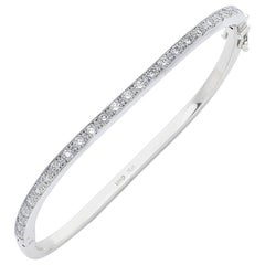 Brilliant Cut Diamond Hinged Bangle