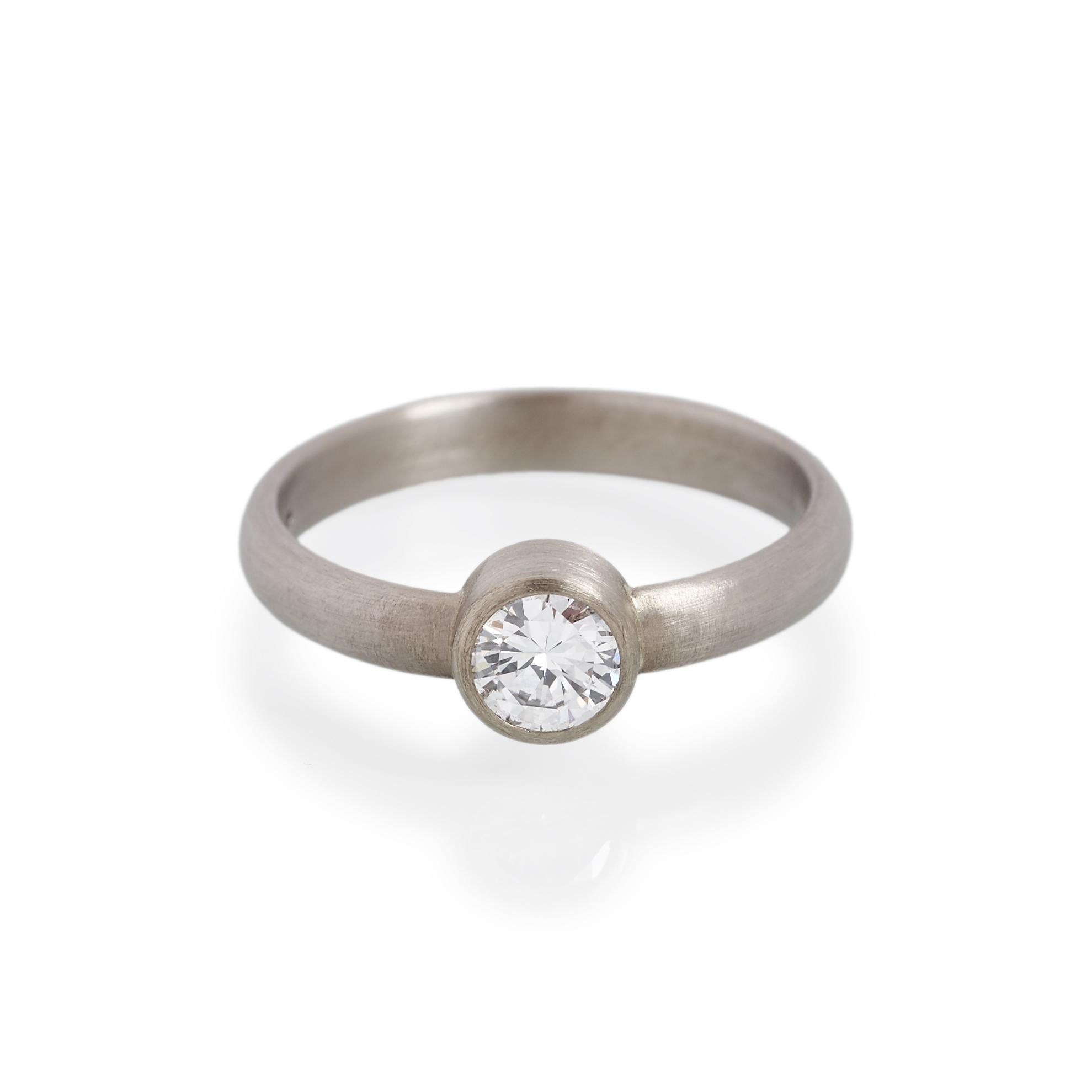 Old Brilliant cut diamond ring.
Ref: R14007

0.50cts brilliant cut diamond  Clarity VVS2  Colour E  
18ct white gold

Cadby & Co are a family business that specialise in reusing & up cycling old cut diamonds and fine gem stones. Deborah Cadby’s