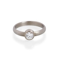 Brilliant Cut Diamond Ring, 18 Carat White Gold