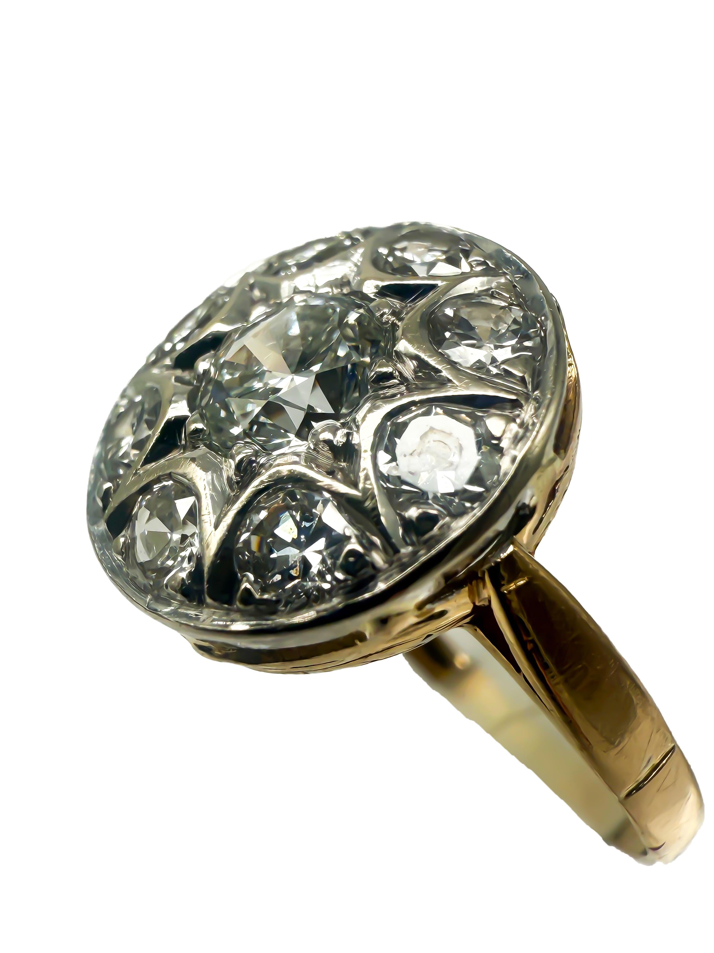 Elegant Brilliant-Cut Diamond Ring in 18K Yellow Gold – 0.8 ct – Ring Size 46

This elegant women’s ring features a classic design and high-quality gemstones. Crafted from 18K yellow gold, it is adorned with a total of 9 sparkling brilliant-cut