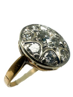 Brilliant-cut diamond ring in 18K yellow gold