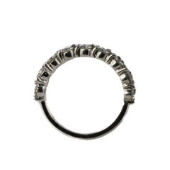 Brilliant Cut Diamond Two Row Semi Eternity Band