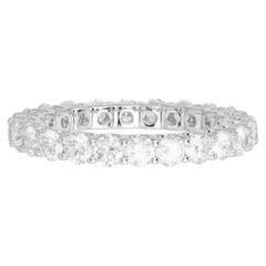 Anillo Eternidad Completa Oro Blanco 18K Diamantes talla brillante