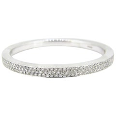 Brilliant Cut Diamonds Pave White Gold Bracelet Bangle Brilliant Cut Diamonds Pave White Gold Bracelet Bangle