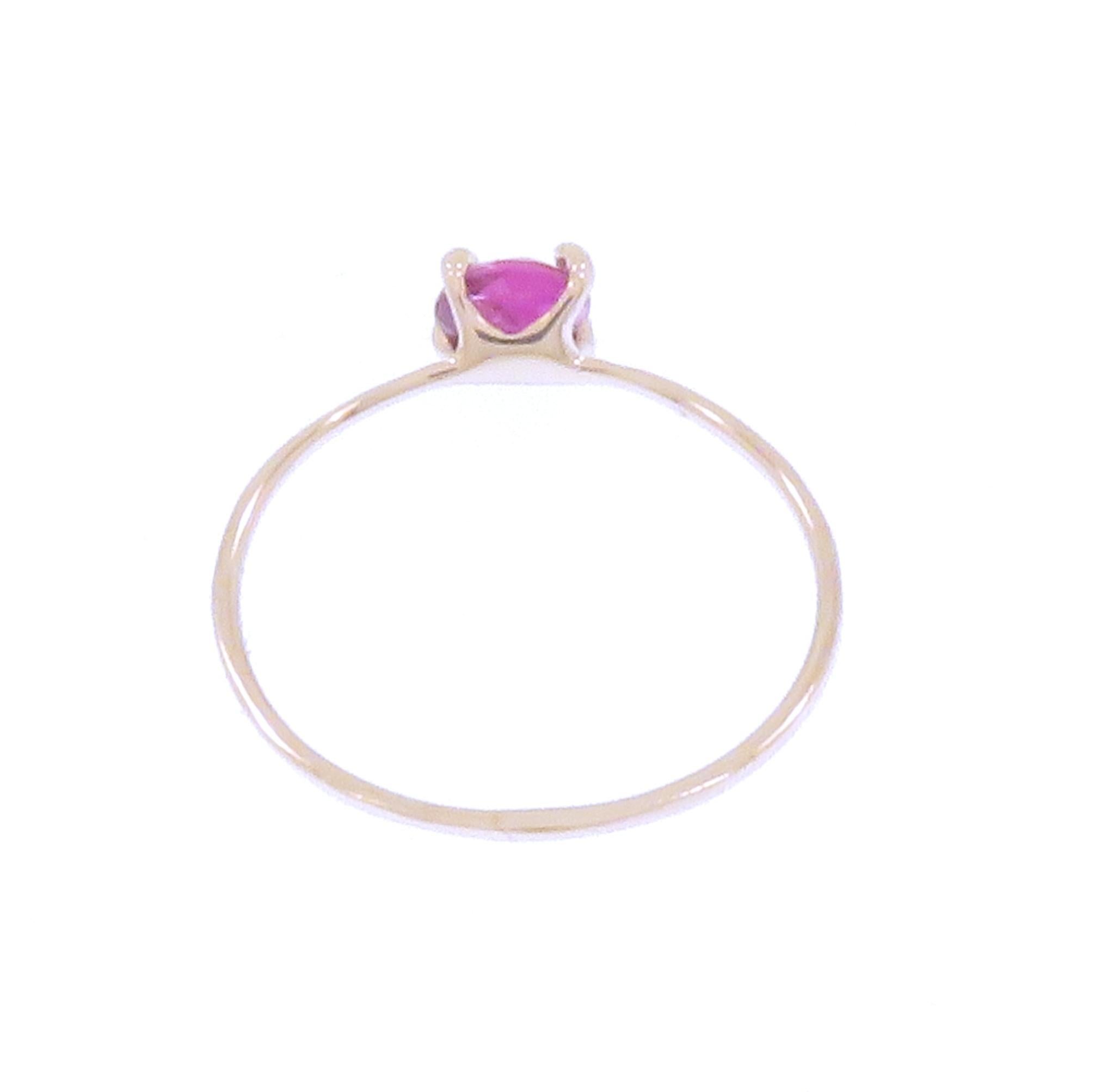 Contemporary Brilliant Cut Ruby 18 Karat White Gold Ring Handcrafted in Italy For Sale