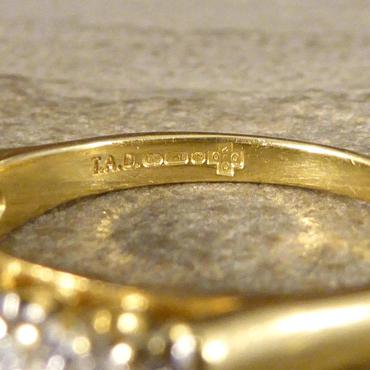 Modern Brilliant Cut Seven Stone Diamond Millennium Ring in 18ct Yellow Gold