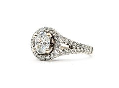 Brilliant Diamond Ring in 14k White Gold