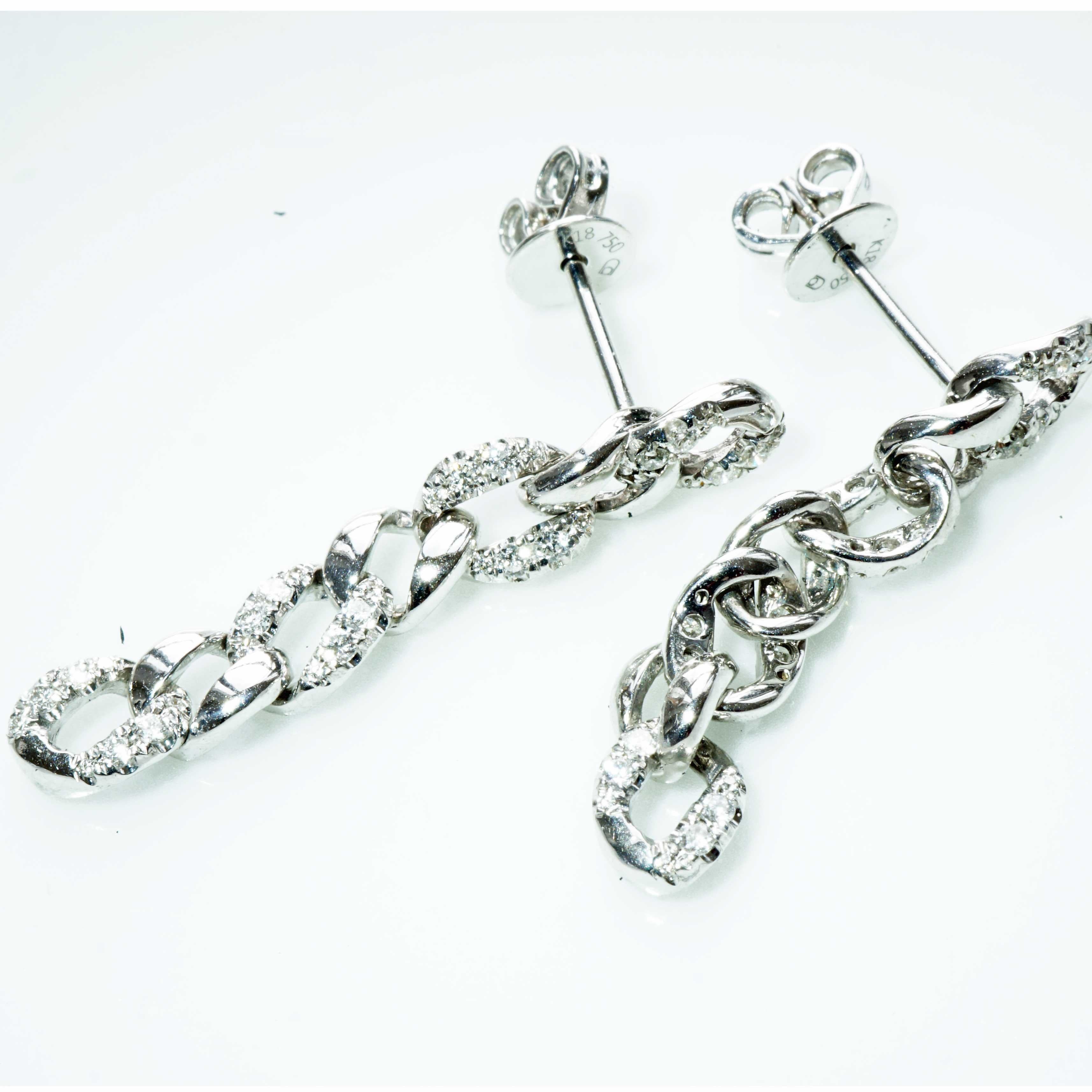 Brilliant Earrings with Studs Armor Links 0.26 ct fits great  For Sale 5