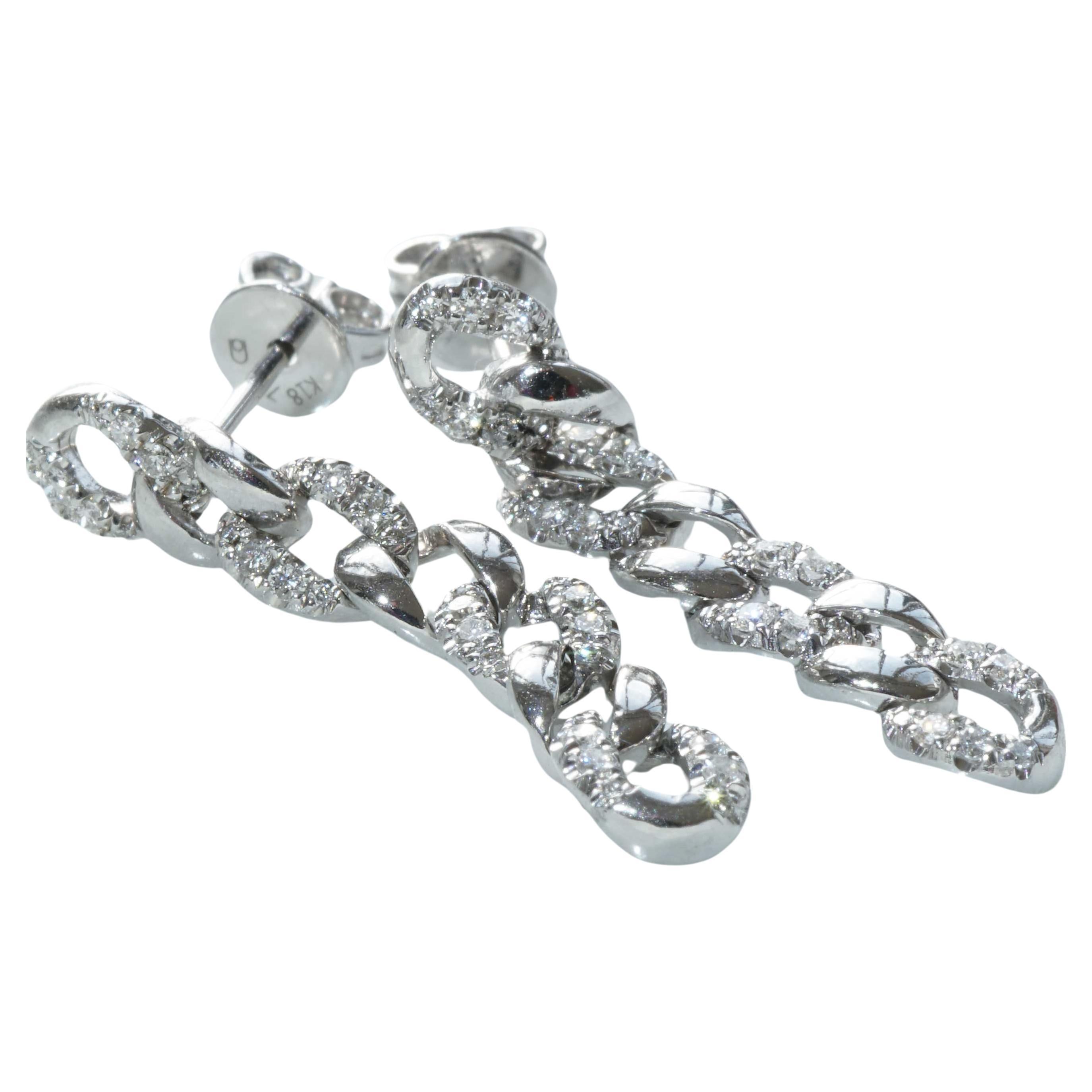 Brilliant Earrings with Studs Armor Links 0.26 ct fits great  For Sale