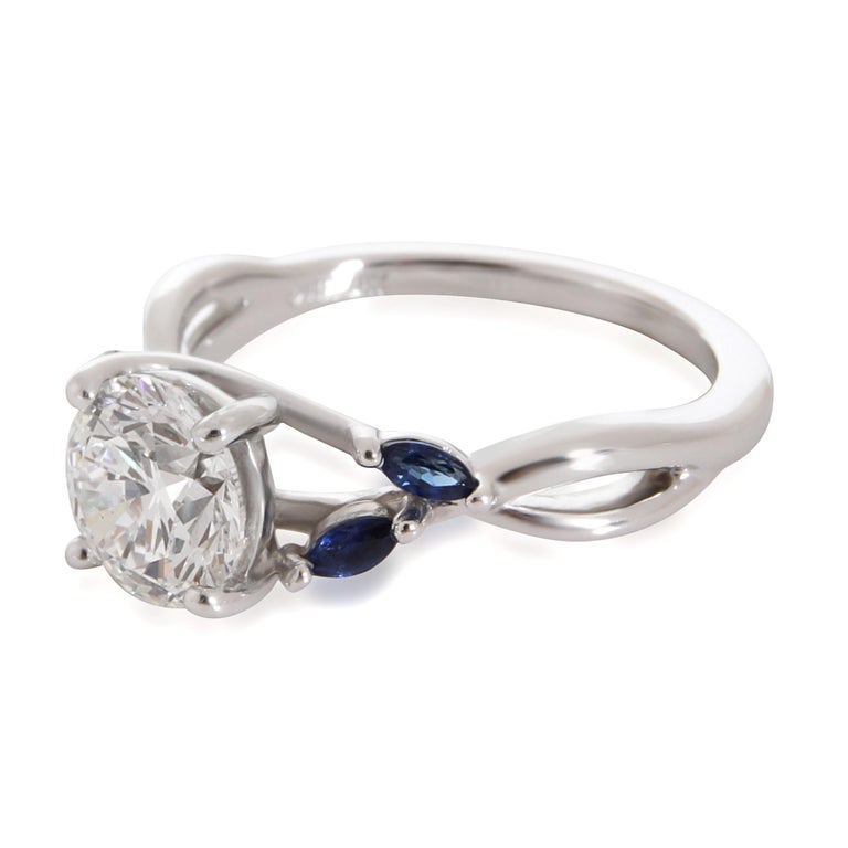 Brilliant Earth Diamond Sapphire Engagement Ring in 18K White Gold F