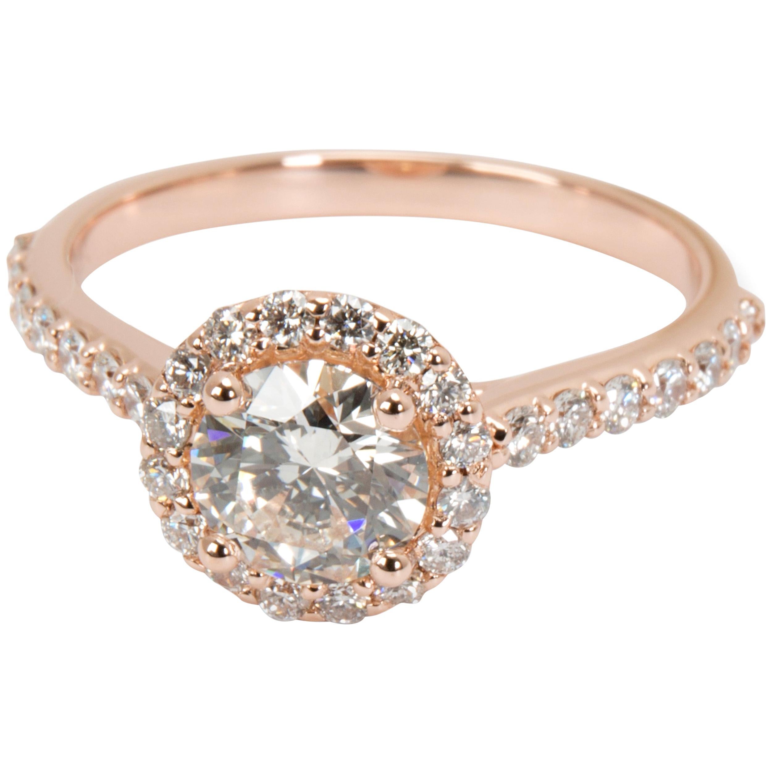 Brilliant Earth Halo Diamond Engagement Ring in 14 Karat Rose Gold