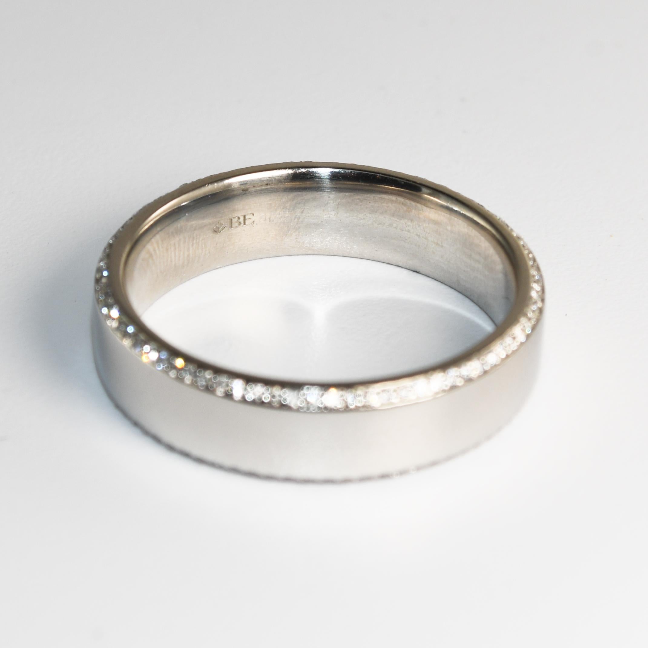 Round Cut Brilliant Earth Platinum Diamond Eternity Ring 0.30ct For Sale
