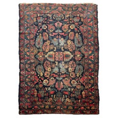 Brilliant Floor Jewelry Vintage Persian Rug, c. 1930
s