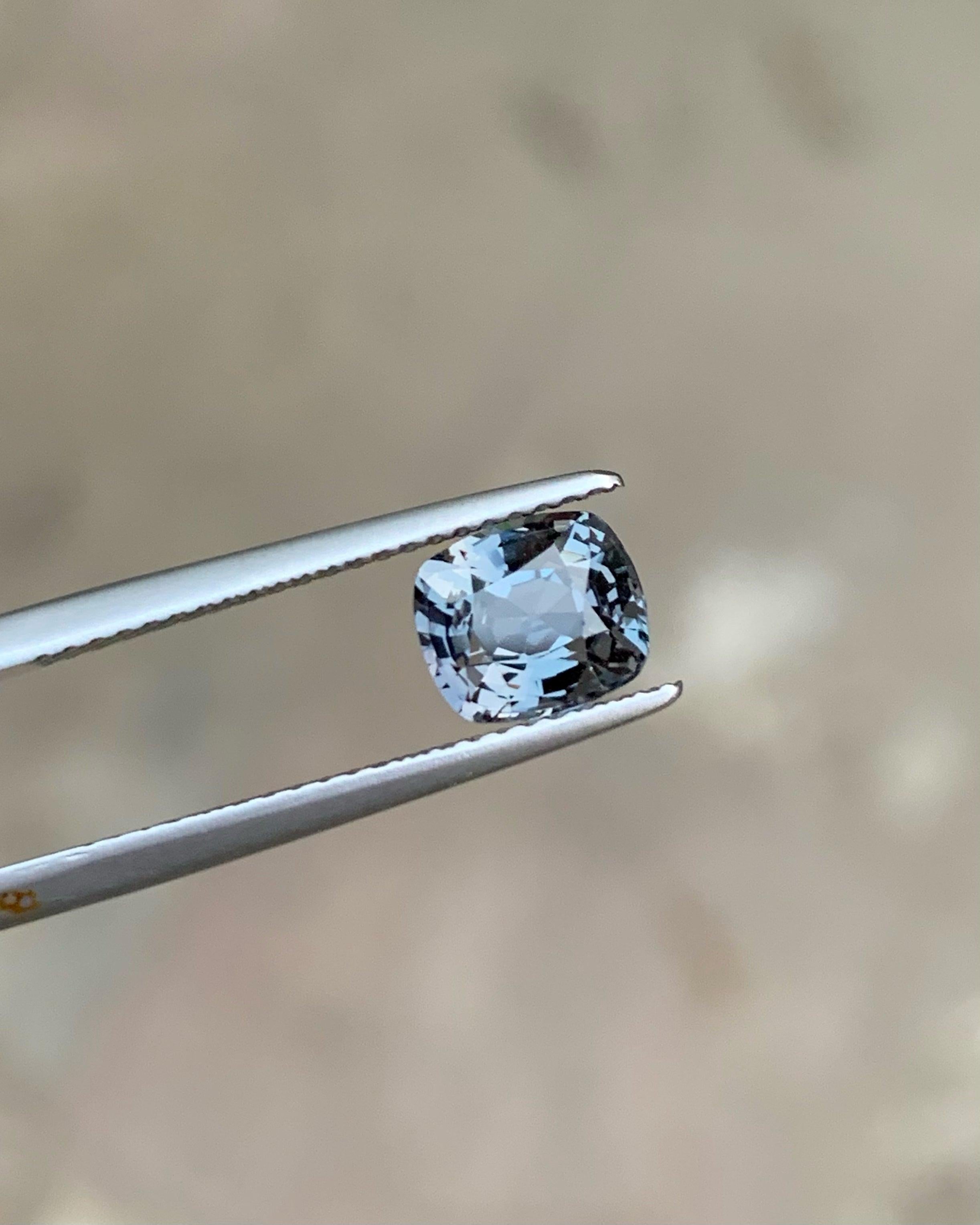 Brilliant Grey Spinel Loose Gemstone, Available For Sale At Wholesale Price Natural High Quality 1.40 carats Eye Clean Clarity Natural Loose Spinel from Burma.

Product Information:
GEMSTONE TYPE:	Brilliant Grey Spinel Loose Gemstone
WEIGHT:	1.40