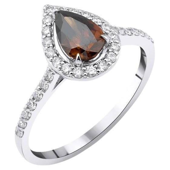 1.13ct Fancy Brown Diamond Ring For Sale