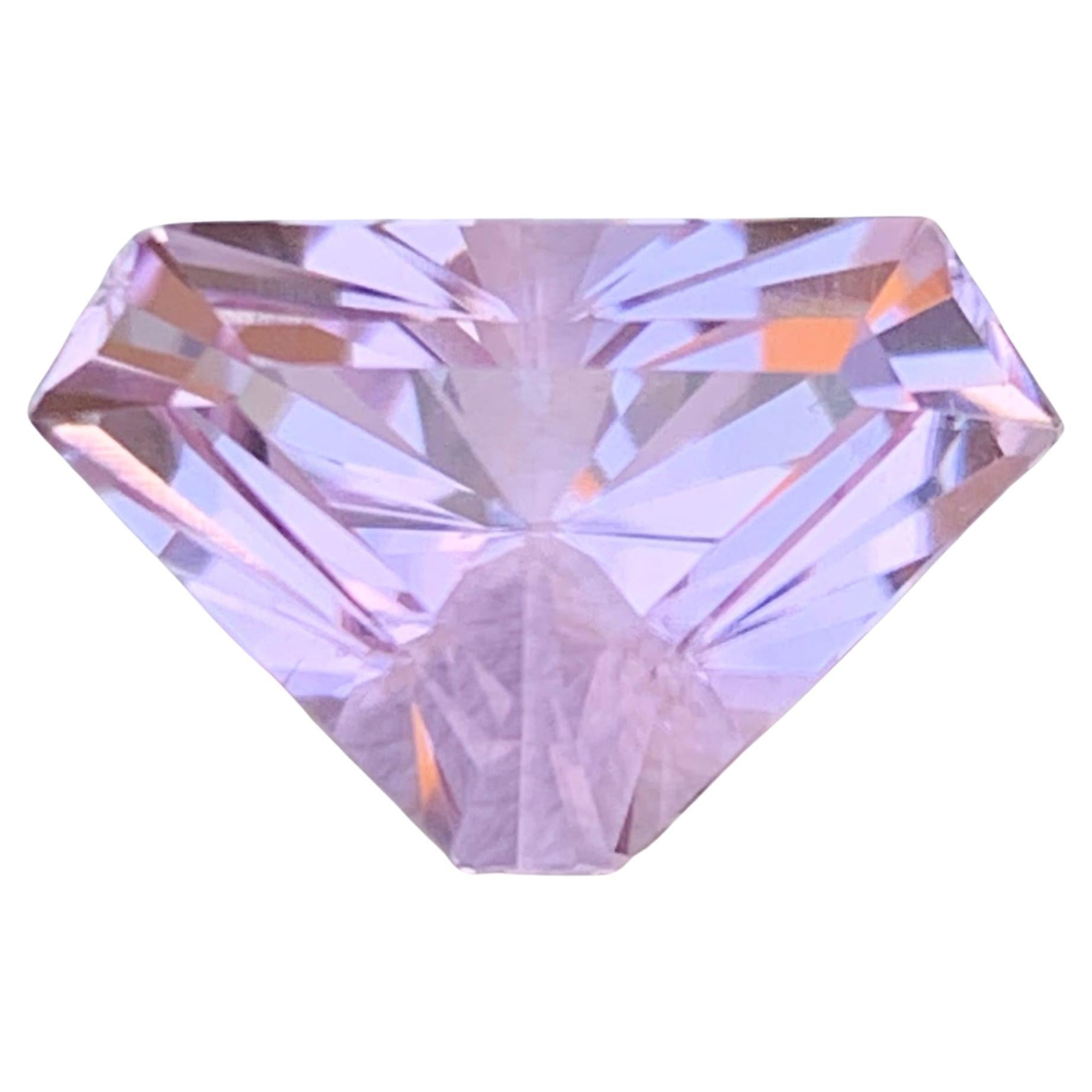 Brilliant Lilac Pink Natural Kunzite Ring Loose Gemstone 7.15 Ct Triangle Cut