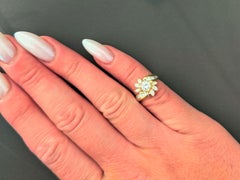 Brilliant Marquise Baguette Diamond Engagement Ring 18K Yellow Gold