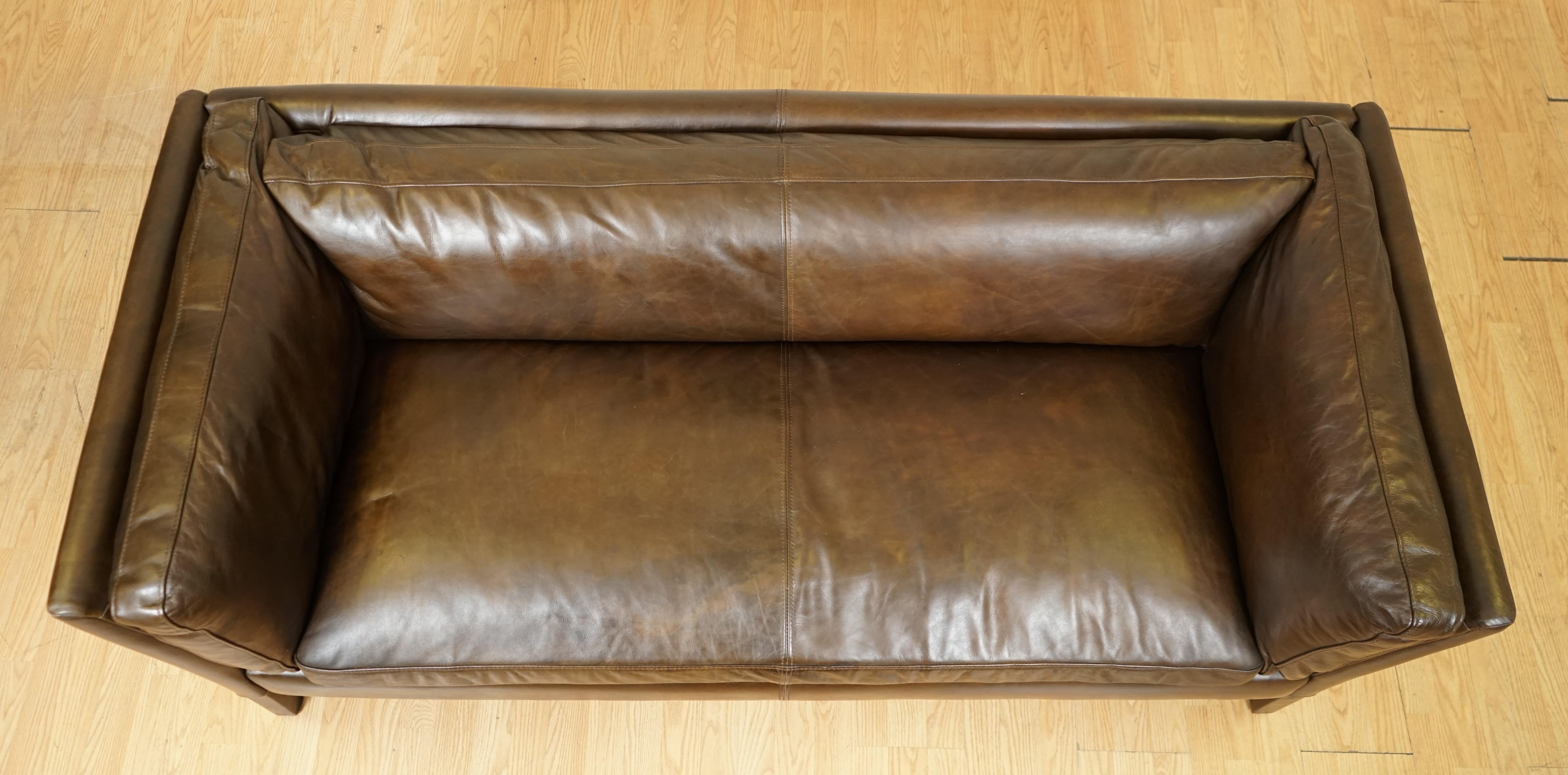 halo groucho medium 2 seater leather sofa