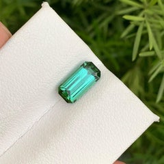 Brilliant Natural Loose Tourmaline Gemstone 1.55 Carats Green Tourmaline